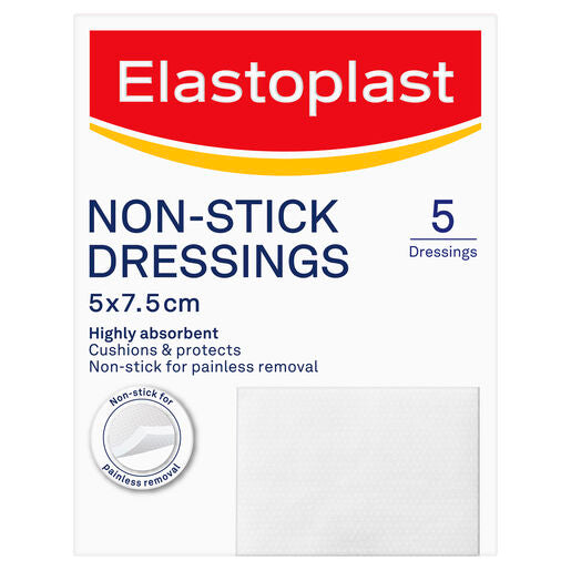 Elastoplast Non-Stick Wound Dressings 7.5x5cm 5 Pack