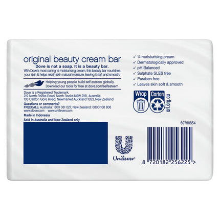Dove Beauty Cream Bar Original Soap 90g 2 Bars