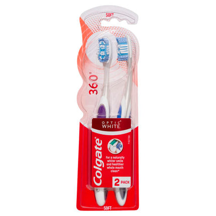 Colgate Toothbrush Optic White Platinum Soft 2 Pack