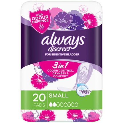 Always Discreet For Sensitive Bladder Small 20 Pads