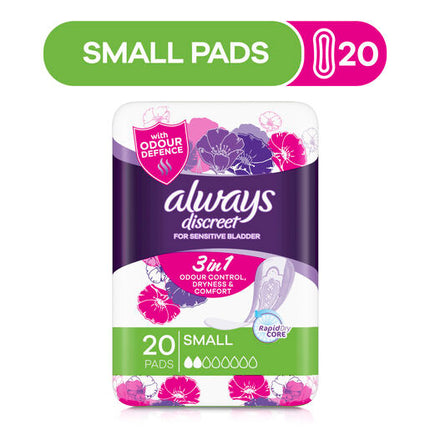 Always Discreet For Sensitive Bladder Small 20 Pads