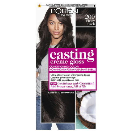 L'Oreal Casting Creme Gloss Semi-Permanent Hair Colour 200 Ebony
