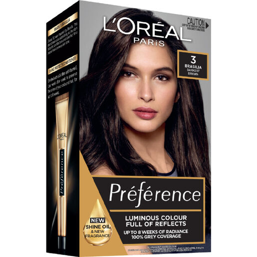 L'Oréal Paris Préférence Permanent Hair Colour - 3 Brasilia (Dark Brown)