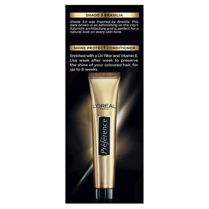 L'Oréal Paris Préférence Permanent Hair Colour - 3 Brasilia (Dark Brown)