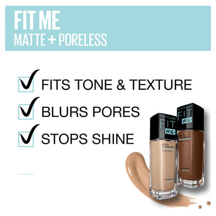Maybelline Fit Me Matte & Poreless Mattifying Liquid Foundation Golden Caramel 332