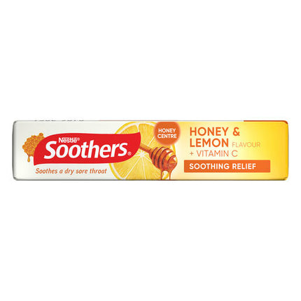 Soothers Honey & Lemon Medicated Lozenges Stick 10 Pack