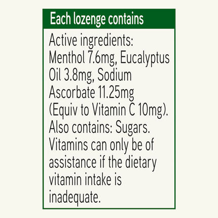 Soothers Eucalyptus & Menthol Stick 10 Medicated Lozenges