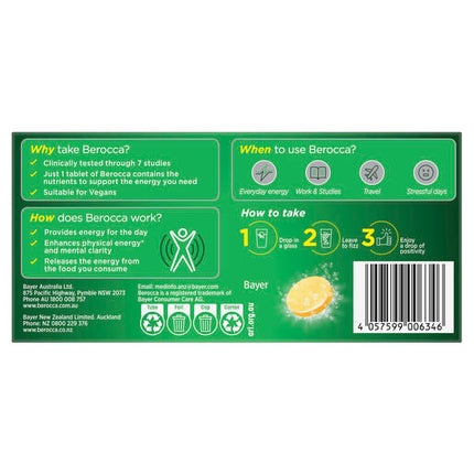 Berocca Energy Orange Effervescent Tablets 30 Pack