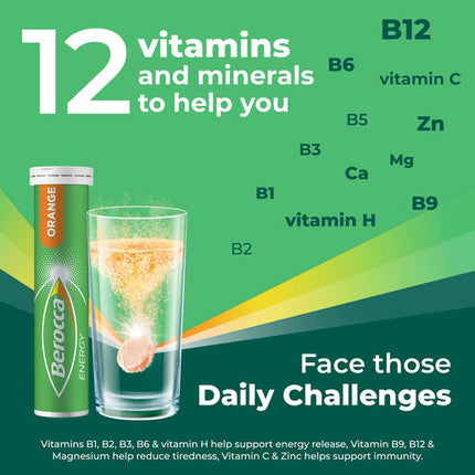 Berocca Energy Orange Effervescent Tablets 30 Pack