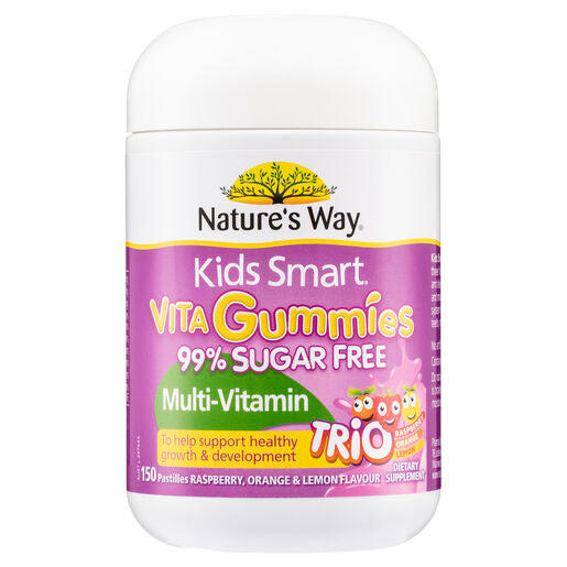 Nature's Way Kids Smart Vita Gummies Sugar Free Multi Trio 150