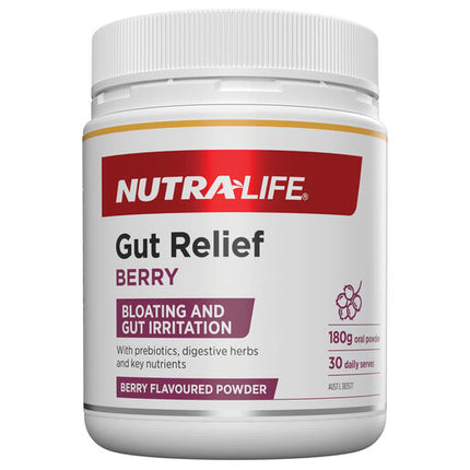 Nutra-Life Gut Relief Powder Berry 180g