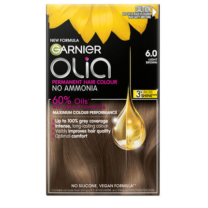 Garnier Olia 6.0 Light Brown No Ammonia Permanent Hair Colour