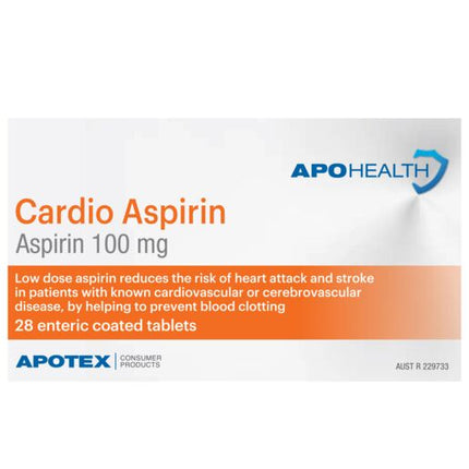 ApoHealth Cardio Aspirin 28 Tablets