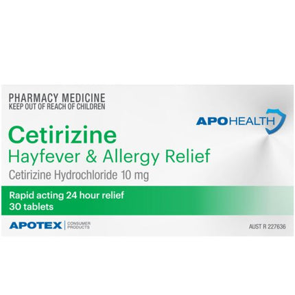ApoHealth Cetirizine HCL 10mg 30 Tablets