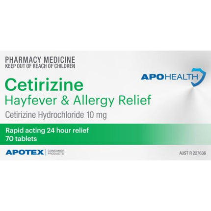 ApoHealth Cetirizine HCL 10mg 70 Tablets