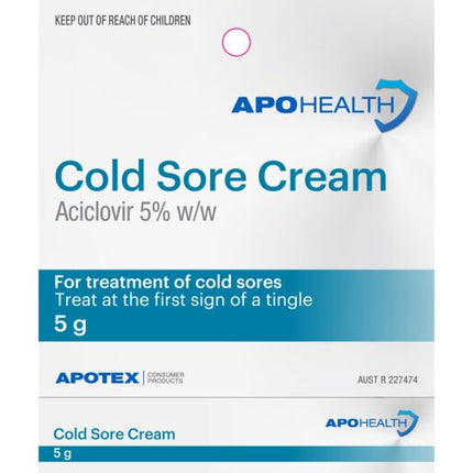 ApoHealth Cold Sore Cream 5g