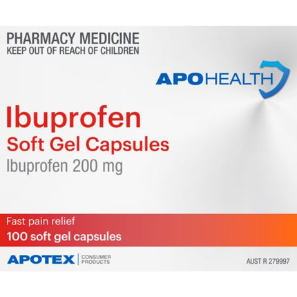 ApoHealth Ibuprofen 100 Gel Capsules