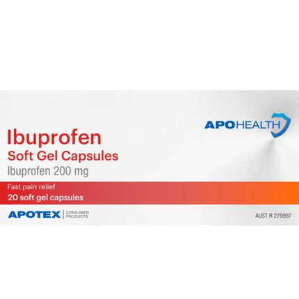 ApoHealth Ibuprofen 20 Gel Capsules