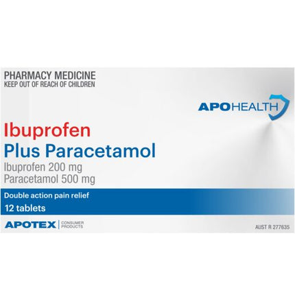 ApoHealth Ibuprofen Plus Paracetamol 12 Tablets