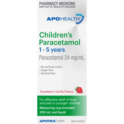 ApoHealth Paracetamol 1 Year - 5 Years 200mL