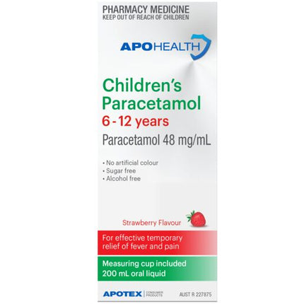 ApoHealth Paracetamol 6 Years - 12 Years 200mL
