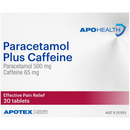 ApoHealth Paracetamol Plus Caffeine 20 Tablets