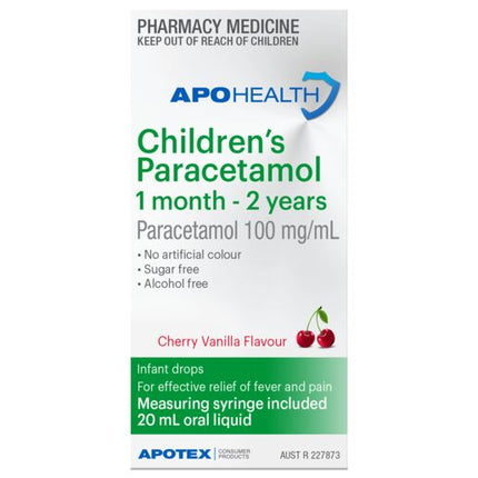 ApoHealth Paracetamol 1 Month - 2 Years 20mL