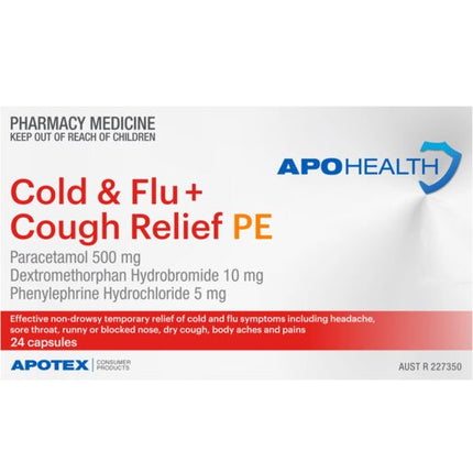 ApoHealth Cold & Flu + Cough Day & Night 24 Capsules