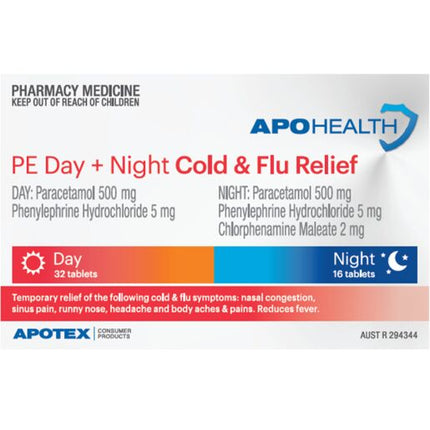 ApoHealth Cold & Flu PE Day & Night 48 Tablets
