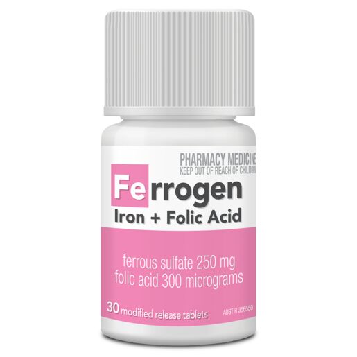 Ferrogen Iron and Folic Acid MR 30 Tablets
