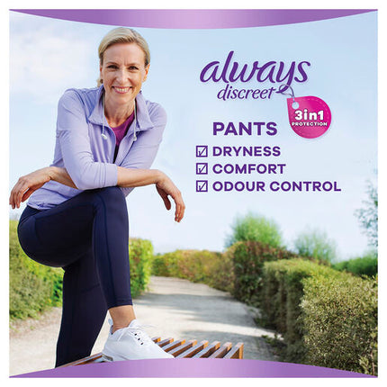 Always Discreet Underwear 8 Plus Pants Large