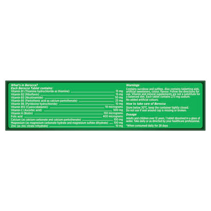 Berocca Energy Vitamin B & C Mango & Orange Flavour Effervescent Tablets 45 Pack