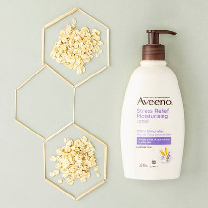 Aveeno Stress Relief Lavender Scented Moisturising Body Lotion 354mL