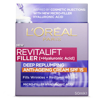 L'Oreal Revitalift Filler Hyaluronic Acid Day SPF15 Cream 50mL