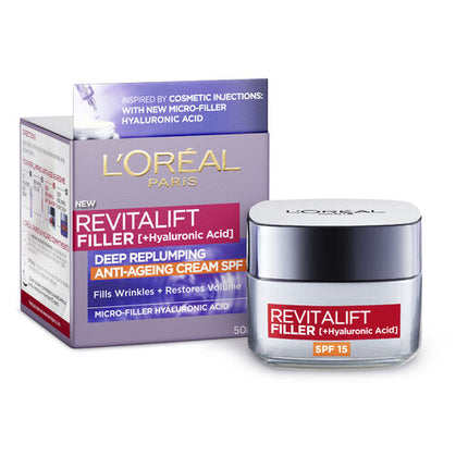 L'Oreal Revitalift Filler Hyaluronic Acid Day SPF15 Cream 50mL