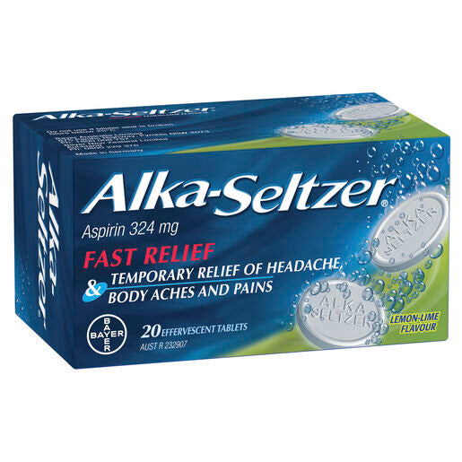 Alka-Seltzer Lemon-Lime Effervescent Tablets 20 Pack