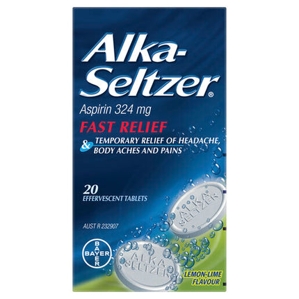 Alka-Seltzer Lemon-Lime Effervescent Tablets 20 Pack
