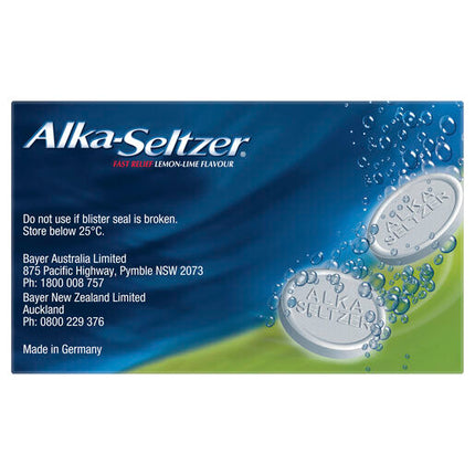 Alka-Seltzer Lemon-Lime Effervescent Tablets 20 Pack
