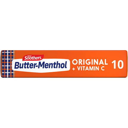 Soothers Butter Menthol Throat Lozenge 10 pack