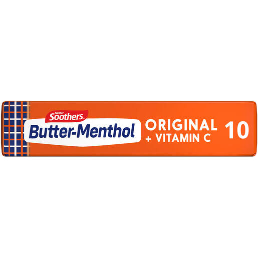Soothers Butter Menthol Throat Lozenge 10 pack