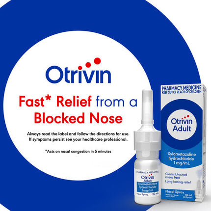 Otrivin Adult Nasal Spray, for Blocked Nose, 10mL