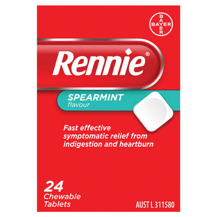 Rennie Indigestion & Heartburn Relief Chewable Tablets 24 Pack