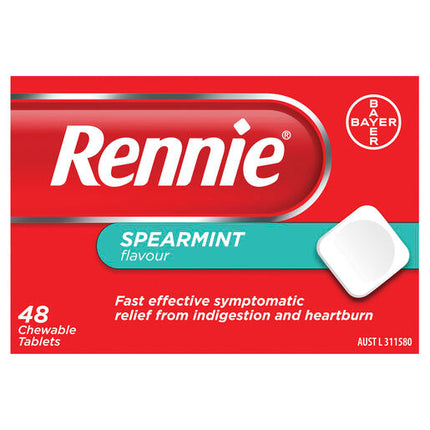 Rennie Indigestion & Heartburn Relief Chewable Tablets 48 Pack