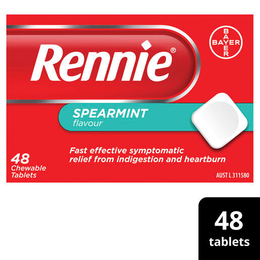 Rennie Indigestion & Heartburn Relief Chewable Tablets 48 Pack