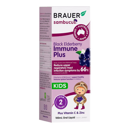 Brauer Kids Sambucus Black Elderberry Immune Plus 100ml