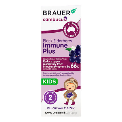 Brauer Kids Sambucus Black Elderberry Immune Plus 100ml