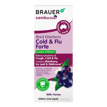 Brauer Sambucus Black Elderberry Immune Forte 200ml