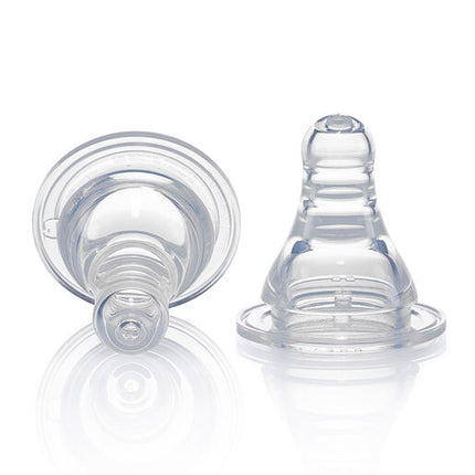 Pigeon Peristaltic Slim Neck Teat Y-Cut 2 Pack
