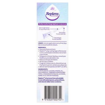 Replens Vaginal Moisturiser 10 Pack