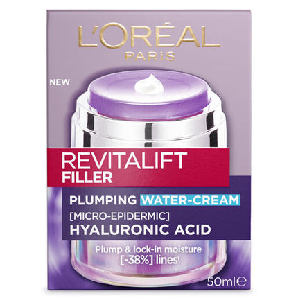 L'Oreal Revitalift Filler Plumping Water Cream Hyaluronic Acid 50ml